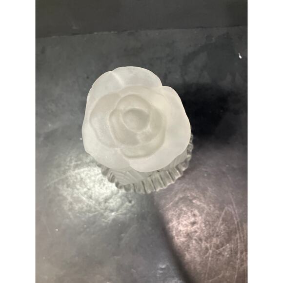 Goebel Crystal "Mother" Glass Bell, Vintage 1979, 5.75"‎ H, Rose Frosted Design - Picture 6 of 9